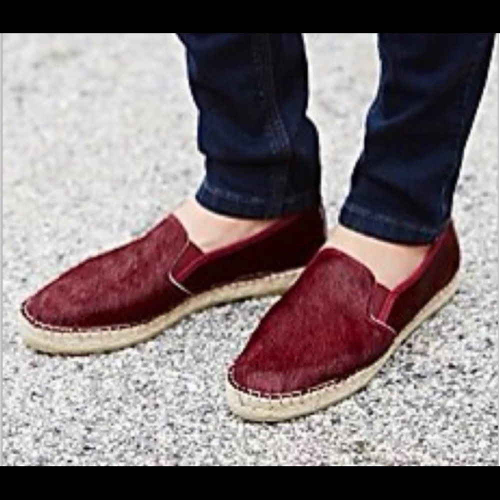 Free People Burgundy Espadrilles